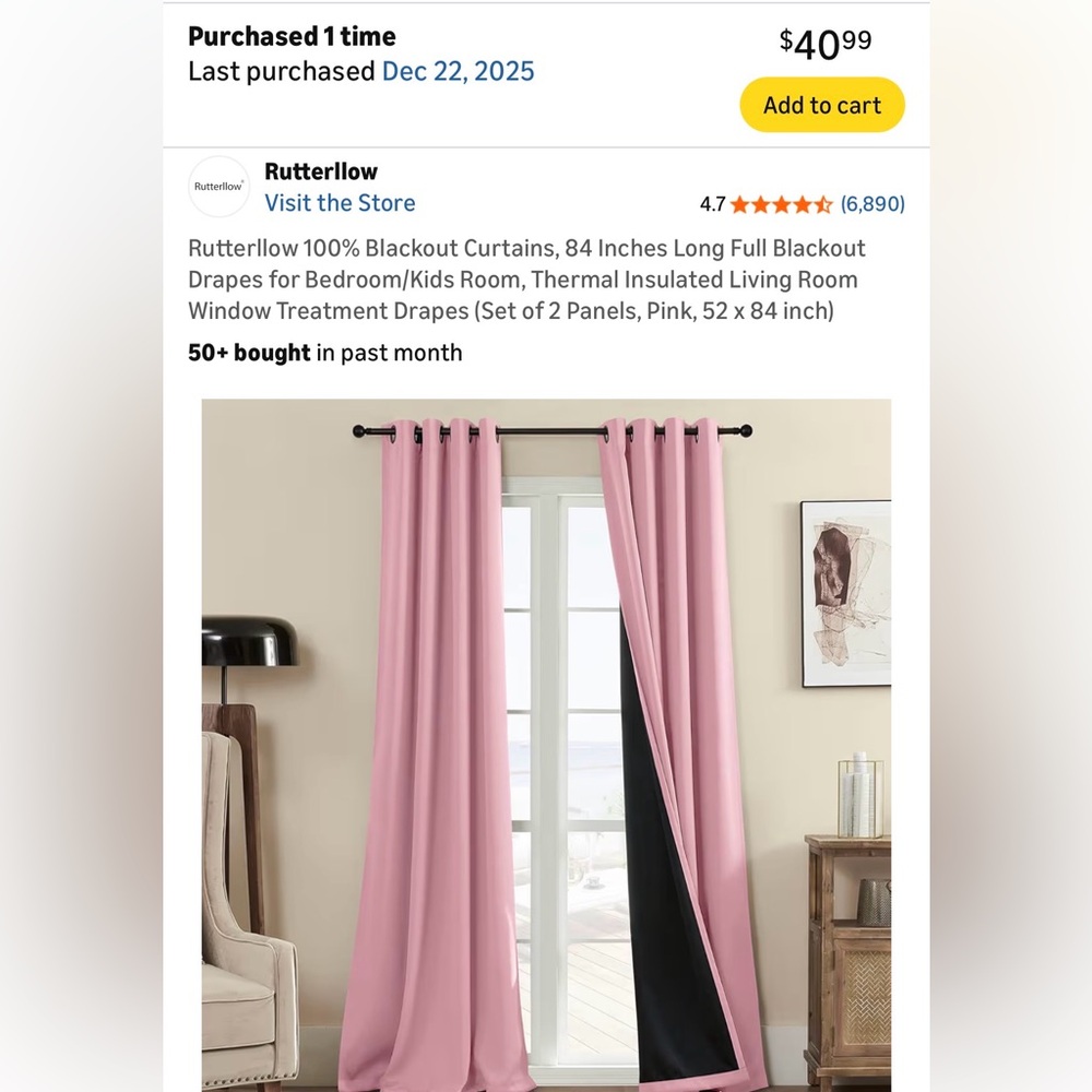 Pink Blackout Curtains